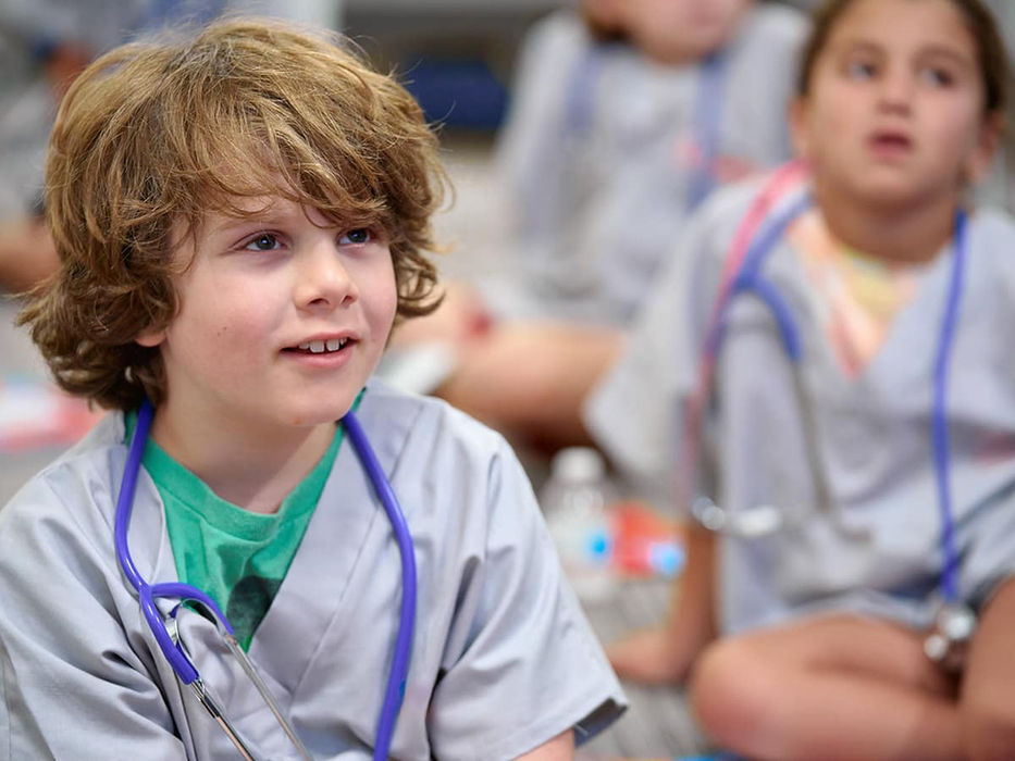 Little vet participant in a classroom