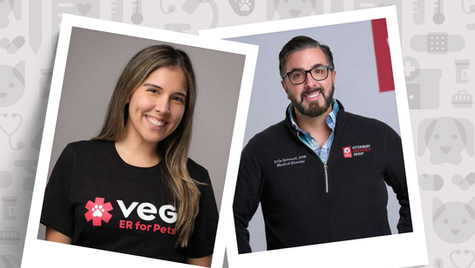 Two smiling VEG team members who are part of the Hispanic community